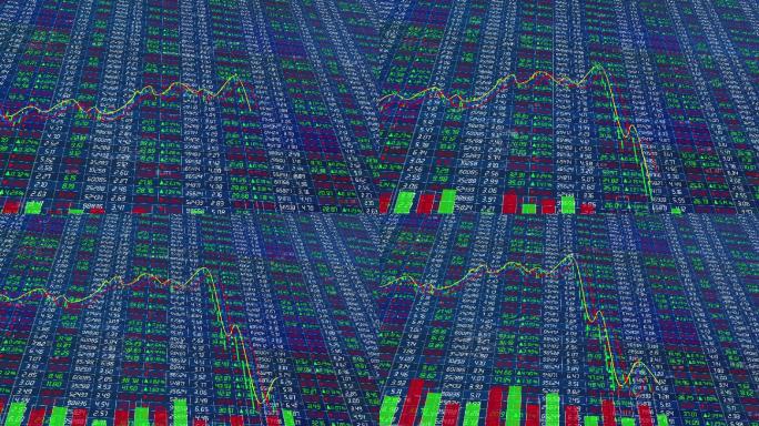 金融危机股票市场价格暴跌崩盘宣传视频素材