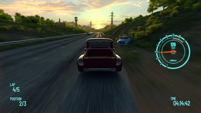现代游戏计算机上的赛车模拟