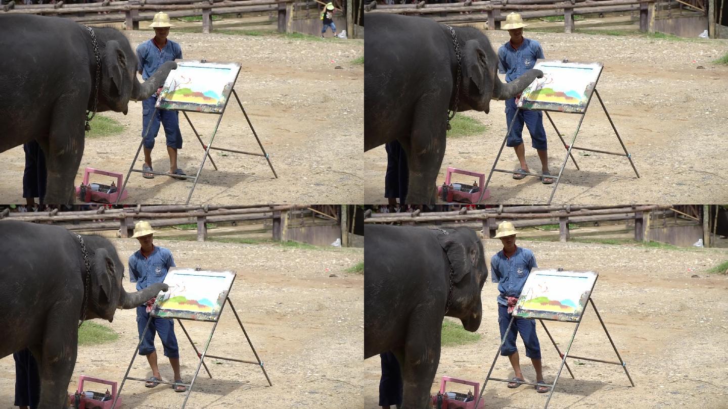大象画画