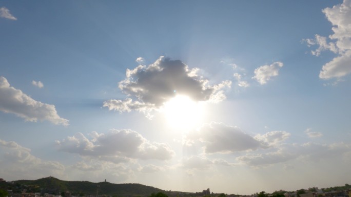 天空中云层烈日夏日日光