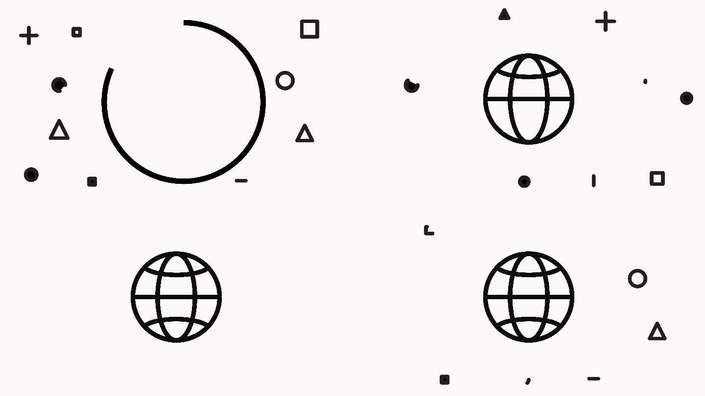 地球线图标动画