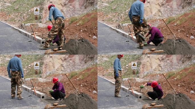 海东市平安区西沟田小公路施工