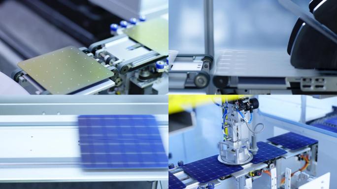 4K_太阳能电池板生产光伏板生产