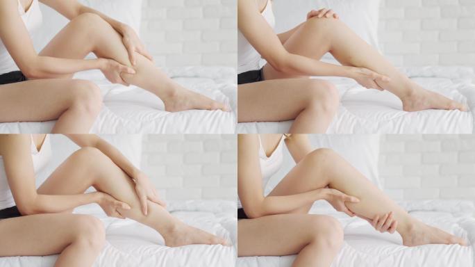 女性小腿疼痛女性时尚电商模特美女护肤广告