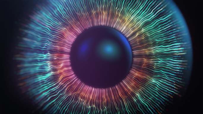 数码眼微粒子特效外星人瞳孔眼珠