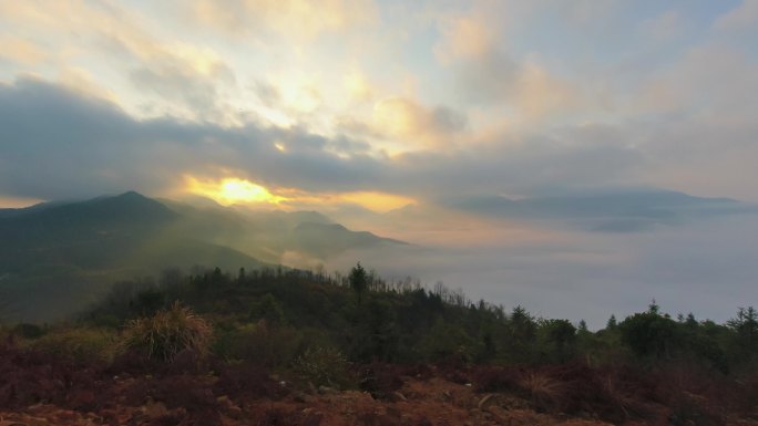 高山云海延时摄影