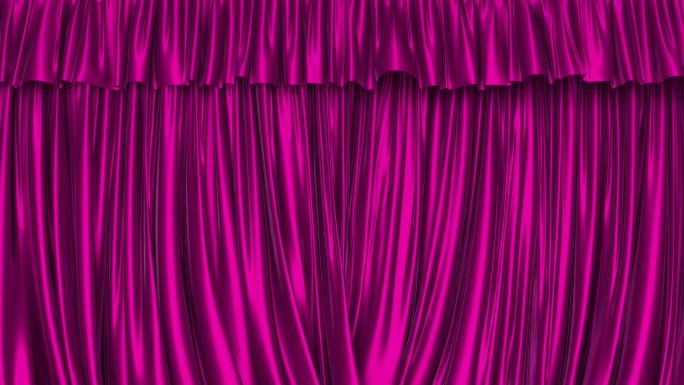 纹理粉色窗帘的3D动画