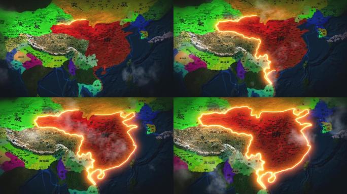 隋朝版图地图