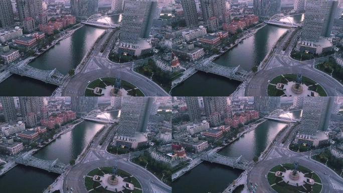 【4k航拍】天津海河沿岸高楼与桥梁航拍