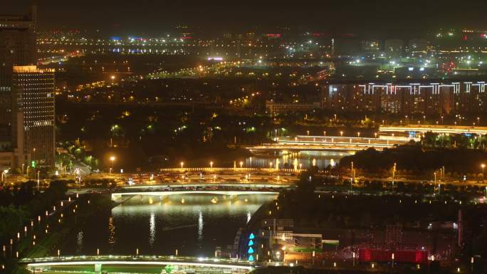 郑州CBD夜景 桥