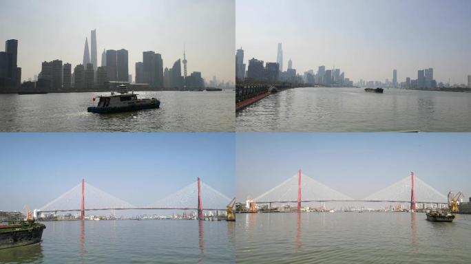 上海黄浦江上视频素材