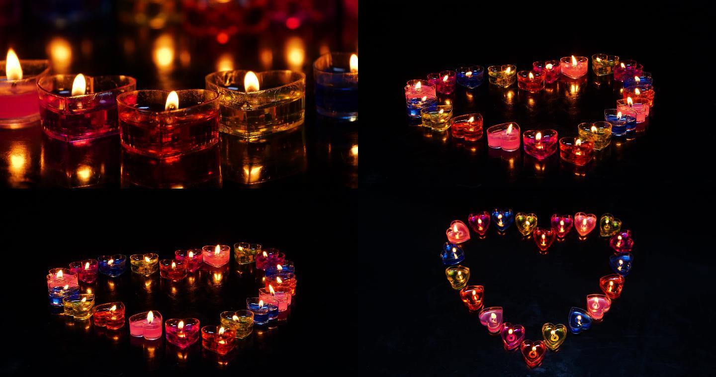 爱心祈福 浪漫蜡烛
