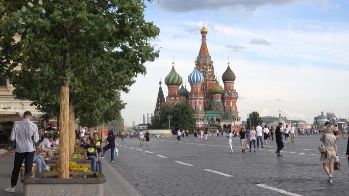 莫斯科红场上的圣巴兹尔大教堂