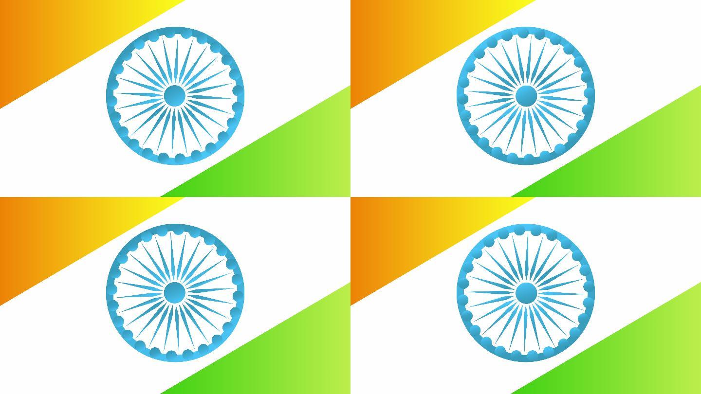 印度国旗卡通