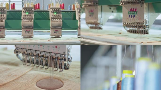 4K_纺织针织特写刺绣地毯制作
