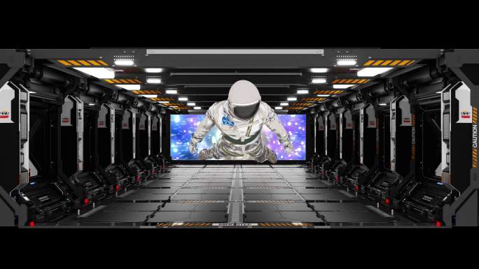 裸眼3D太空舱宇航员素材