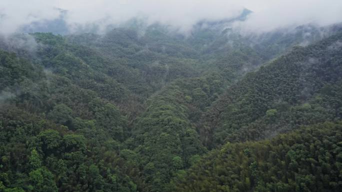 咸宁山区村落自然风光航拍视频4k