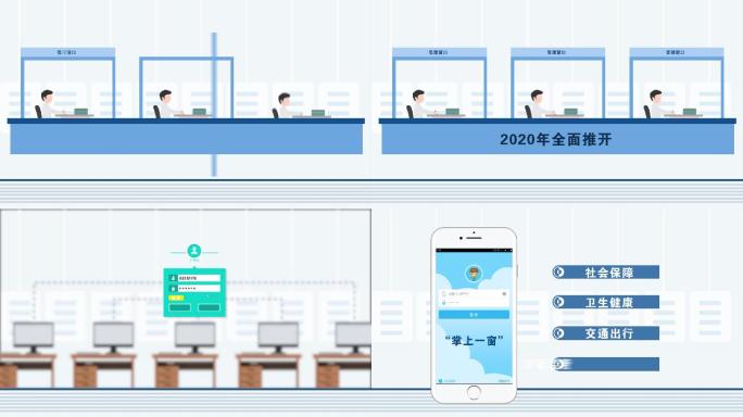 单位窗口受理AE模版新闻联播动画