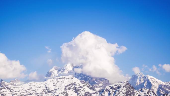 西藏雪山风光延时素材