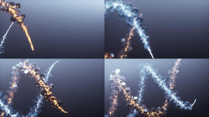 不断增长的DNA的特写镜头