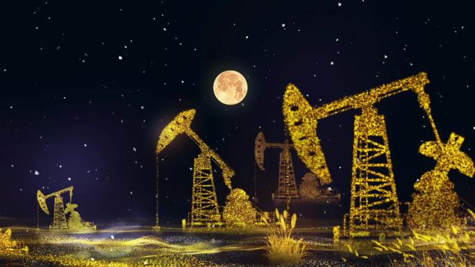金色粒子 夜晚 月亮 意象化 麦穗 机械