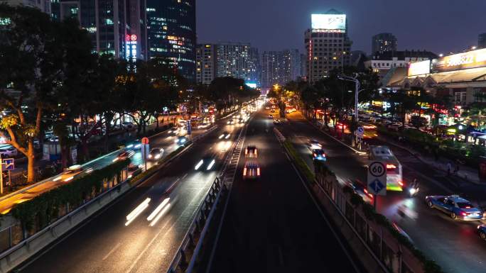 震撼厦门莲前路车流延时