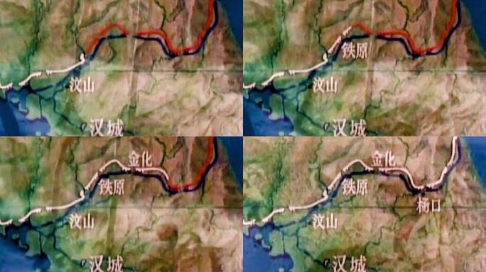 朝鲜地图 三八线 50年代