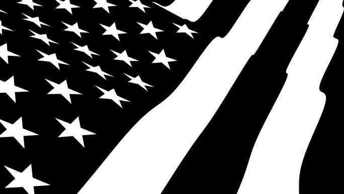 黑白美国国旗美国空镜头空境通用素材视频