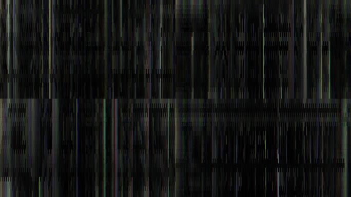 【4K时尚背景】电子躁波黑白炫酷几何空间