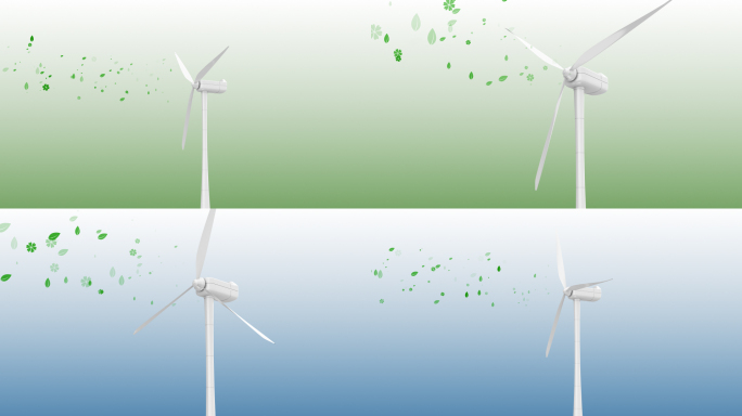 创意风力发电绿色能源视频