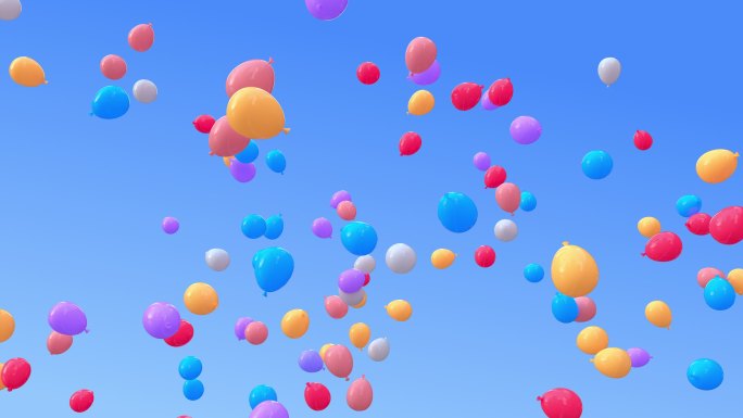 气球飞向天空节日欢庆节日放飞气球