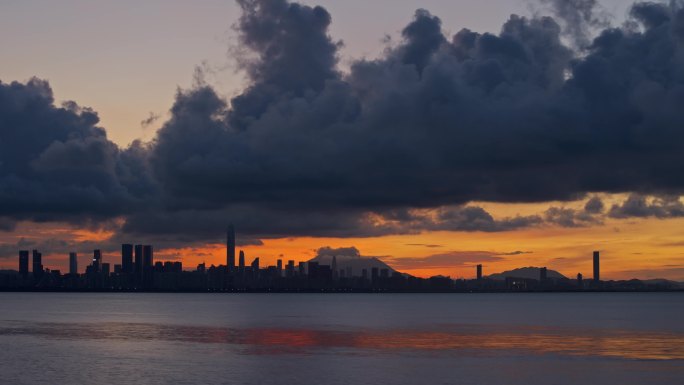 深圳湾日出前延时