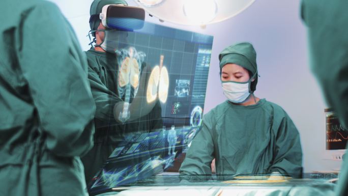 外科医生使用全息图在手术室诊断