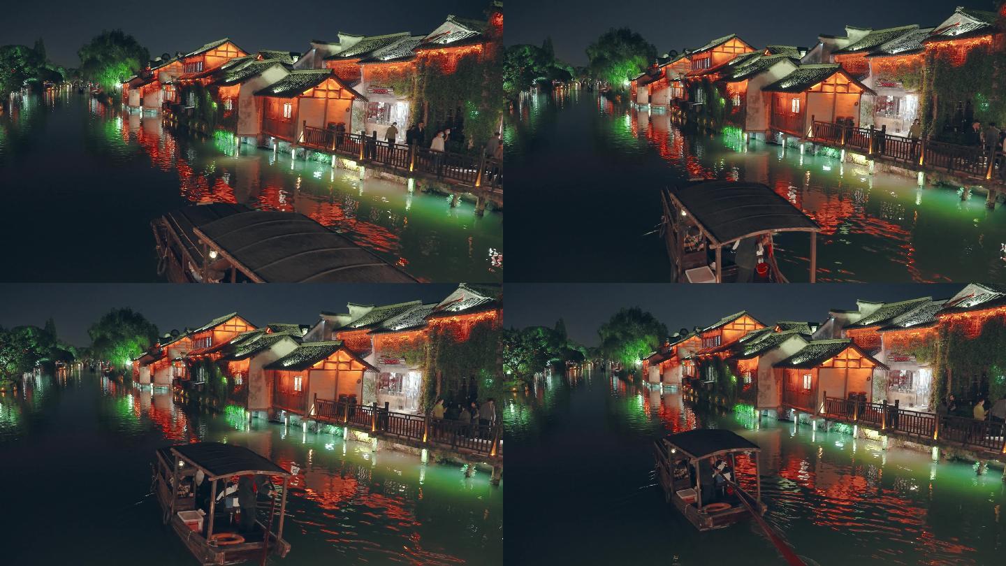 中国乌镇的古代水乡。