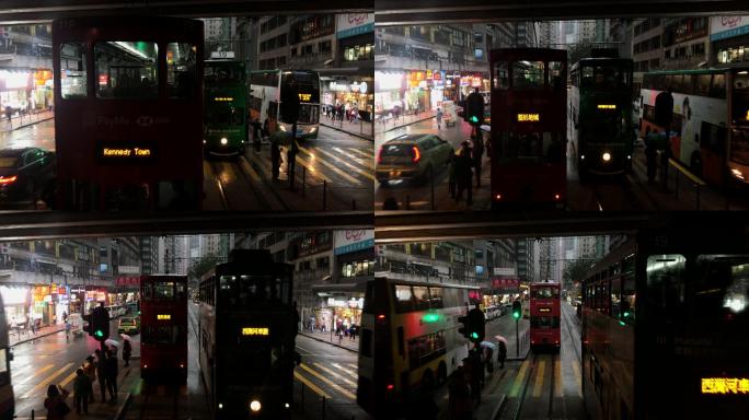 香港有轨电车街头街景