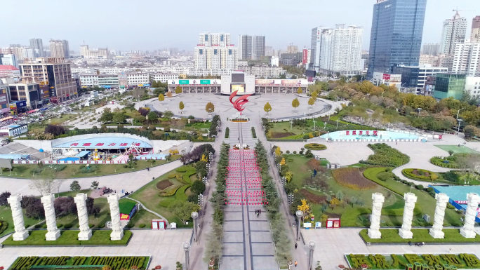 运城南风广场-街道航拍-凤凰城-城市建设