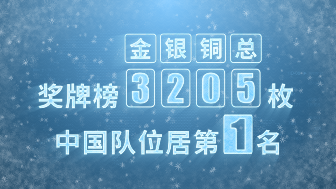 【原创】蓝色冰雪冬奥项目数据翻滚展示