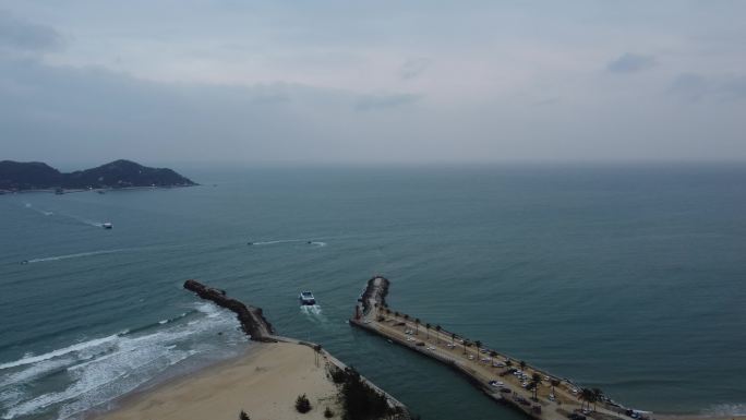 三亚分界洲海景高空航拍唯美空镜头