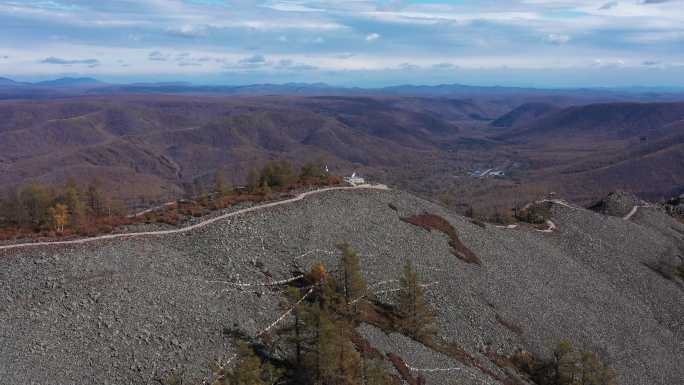 阿尔山白狼峰景区航拍