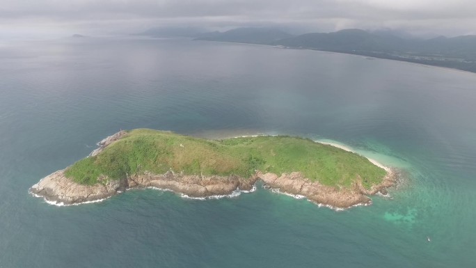 加井岛 全景 航拍