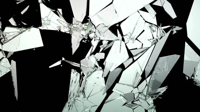 破碎的玻璃特效动画vj合成元素碎片
