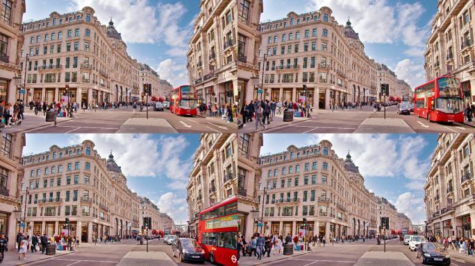 伦敦城市景观国外外国英国街头街景交通风景