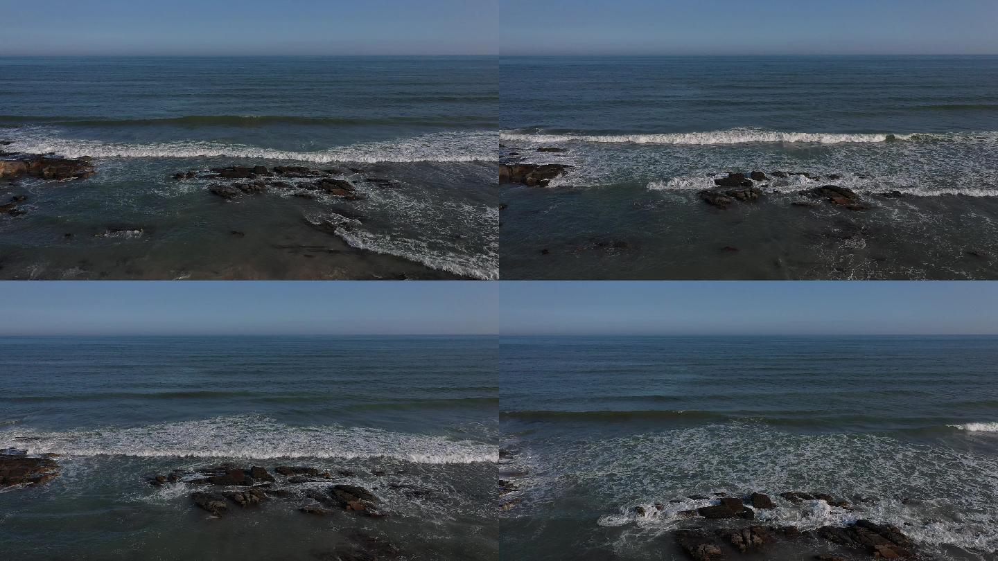 【2K60帧】航拍大海海浪唯美镜头