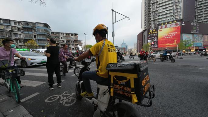 街头行人匆匆，广州人文延时