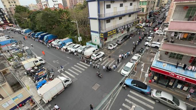 核酸采样队伍人流延时