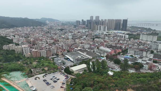 南沙镇城市航拍山海城