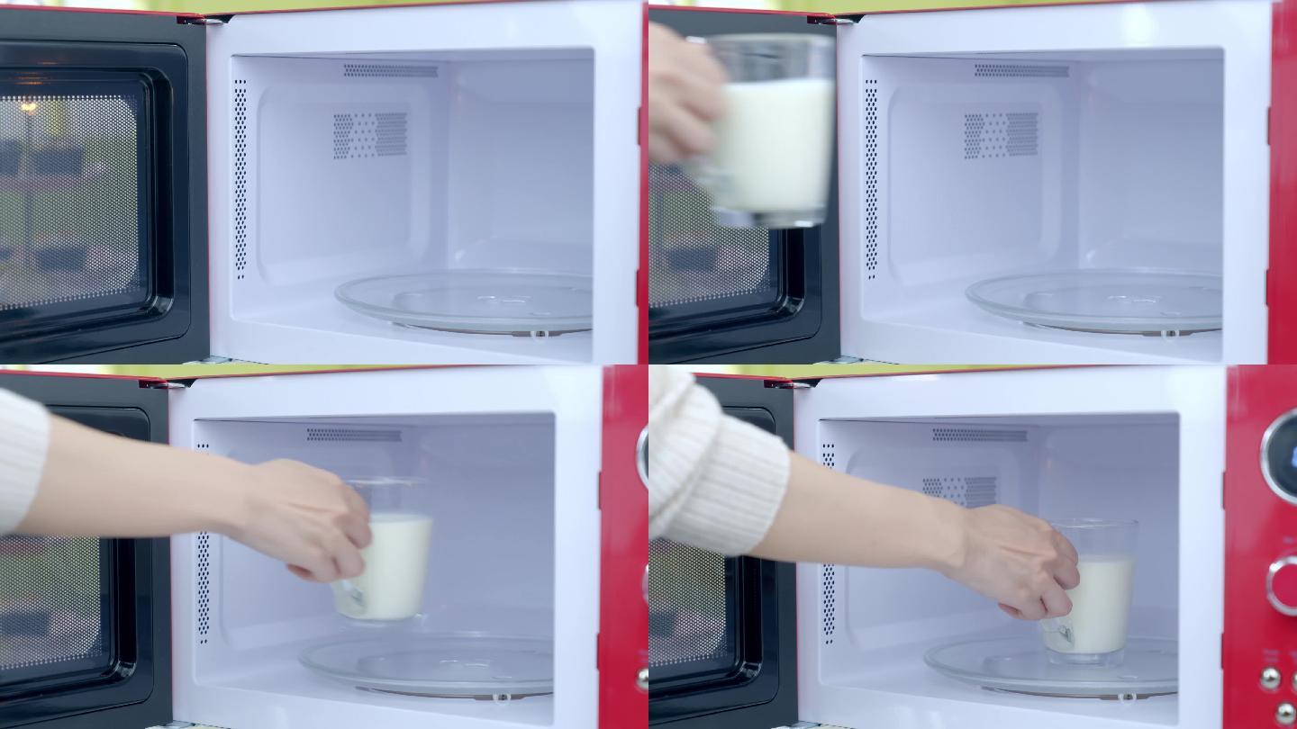 【原创】放牛奶进烤箱加热