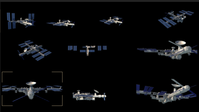 10组4Kalpha透明通道空间站卫星
