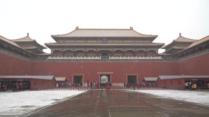 北京故宫紫禁城的雪