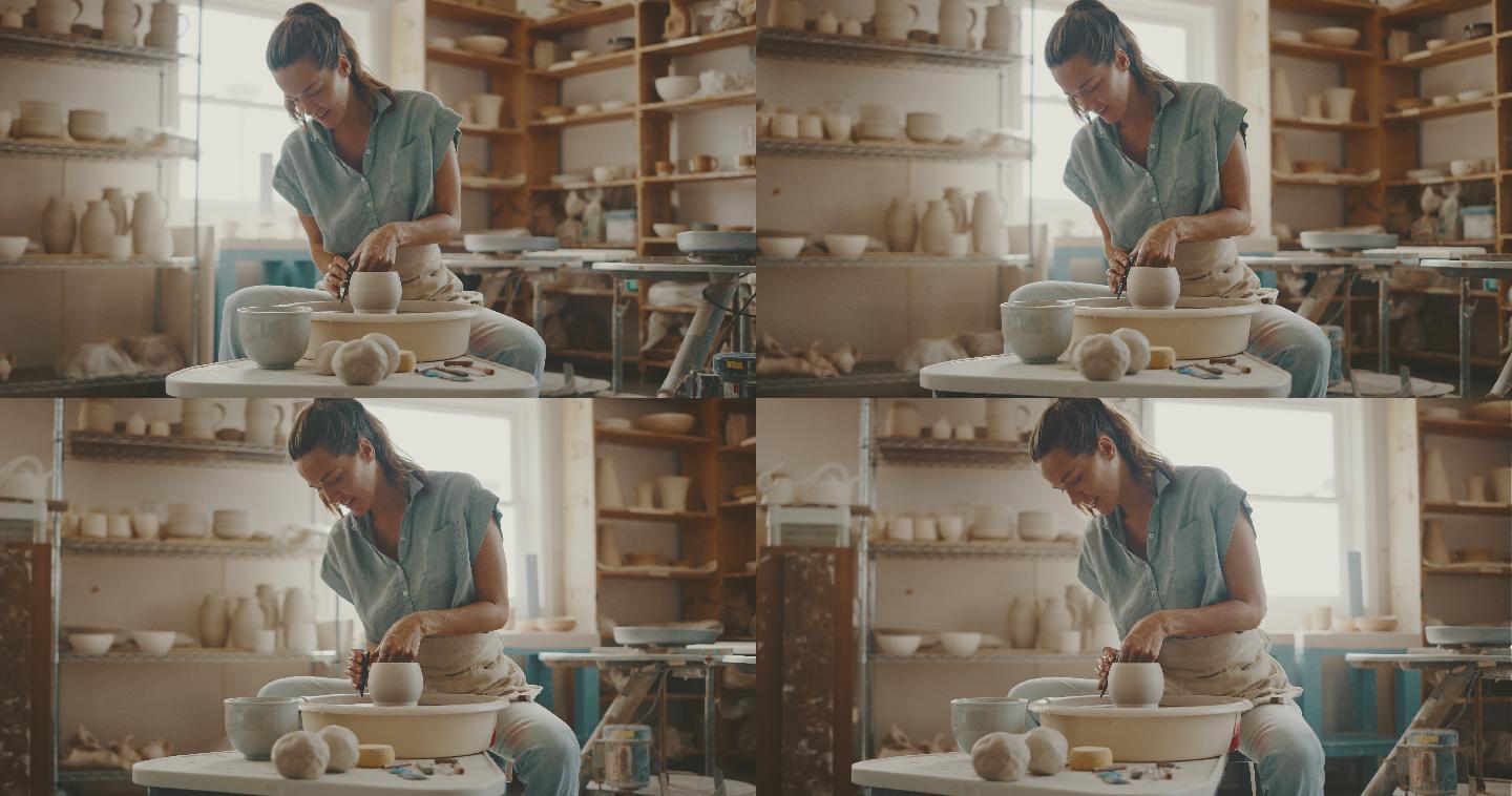陶瓷制作工作室宣传片视频素材
